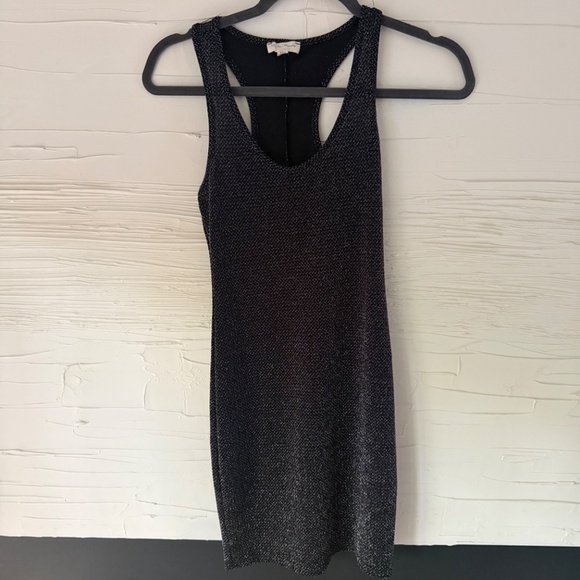 See You Monday | Size S | Black Sparkle Racerback Mini Dress - Picture 2 of 7